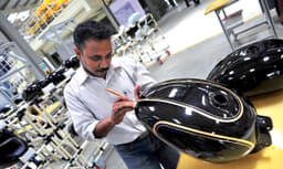 Pinstripes continue to be painted by hand. True Craftsmanship!
